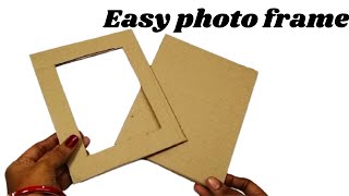 Easy photo Frame  Easy picture frame DIY  Photo Frame making at home  DIY photo frame [upl. by Nilloc]