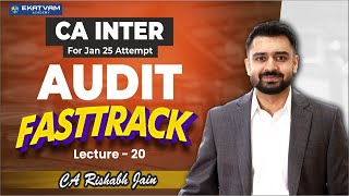 Lecture 20  CA Inter Audit Fastrack For Jan 2025 Exam  Chapter 5 Audit Of Items Of FS  cainter [upl. by Airehs]