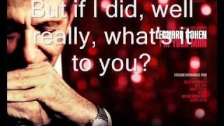 leonard Cohen Hallelujah  lyrics [upl. by Smada478]