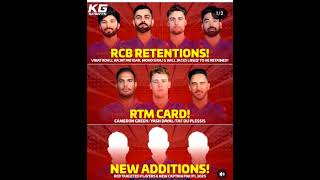 Rcb probable retention ipl rcb viratkohli cricket mohmmadsiraj [upl. by Raynard]