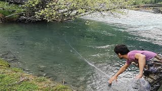 Amazing Gill net fishing in kumrat valley  fishing techniques [upl. by Euqinaj]