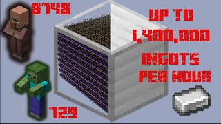 This Iron Farm Can Theoretically Produce 1399680 Ingots Per Hour [upl. by Xever]