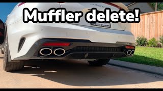 2020 Kia Stinger GT1 with muffler delete [upl. by Llenram]