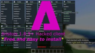 Minecraft Aristois hacked client 189 FREE [upl. by Ecilahc]