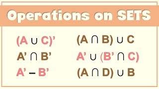 OPERATIONS ON SETS  Union Intersection Difference and Complement of a Set  Ms Rosette [upl. by Eisse89]