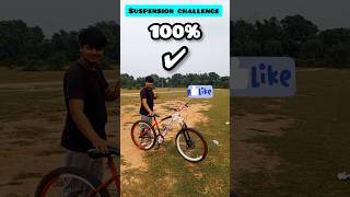 Suspension travel challenge  cycle suspension stunt mtb shorts shortsfeed [upl. by Eduj577]