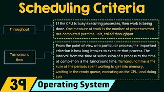 Scheduling Criteria [upl. by Namhar]