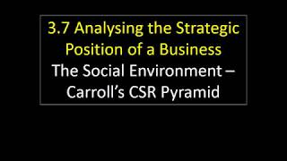 37 52 Corporate Social Responsibility  Carrolls CSR Pyramid [upl. by Seys]