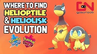 Where to find Helioptile amp How to Evolve into Heliolisk  Pokemon Sword and Shield Evolution [upl. by Nihhi]