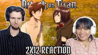 A beautiful scene Attack on Titan 2x12 REACTION [upl. by Newel205]