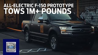 AllElectric F150 Prototype Tows 1M Pounds  F150  Ford [upl. by Crosse]