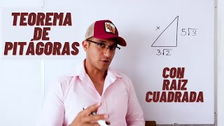 Teorema de pitágoras con raíz cuadrada [upl. by Nottnerb145]