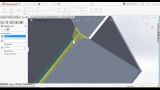 Solidworks Sheetmetal Close corner Weld corner Corner relief ChamferFillet HINDIURDU [upl. by Pine]