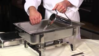 Setting Up a Chafing Dish for Buffet Service [upl. by Herwin]