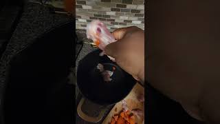 Making my 14monthold baby steam veggies and chicken  steam chicken carrots broccoli viral [upl. by Ynaffad946]