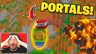 I Used a Portal Gun to make Minecraft FUN [upl. by Dnalyk]