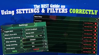 The BEST guide on how to use settings and filters correctly  Sols RNG [upl. by Odawa547]