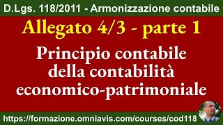 Armonizzazione DLgs 1182011  Allegato 43  Contabilità economicopatrimoniale 1892024 [upl. by Joliet]