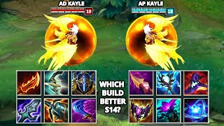 AP KAYLE vs AD KAYLE SEASON 14 FULL BUILD FIGHTS amp WHICH BUILD BETTER [upl. by Helve656]