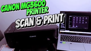 How To Scan With Canon MG3600 To Computer and Print [upl. by Atikaj]