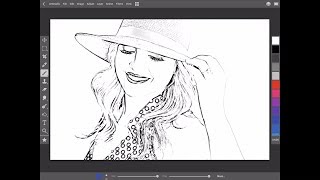 Converting a photo into Pencil Drawing in Artstudio Pro [upl. by Nett]