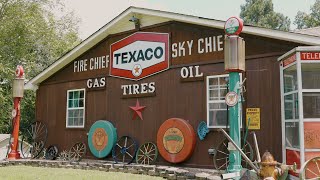 A 1950s Texaco Station Recreated Over 20 Years in a West Clarksville Backyard [upl. by Llenahs]