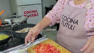 Bistek de cerdo con nopales  Arroz blanco y frijoles 👌 😋🐷🍅🧅🧄 Cocina Tutuli [upl. by Uni]