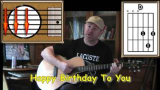 Happy Birthday To You  Acoustic Guitar Lesson  easy [upl. by Wagoner422]