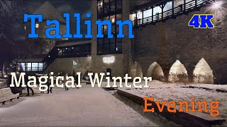 Tallinn Estonia Travel Guide  Magical winter evening  4K tallinnestonia tallinn tallinnoldtown [upl. by Glynnis]