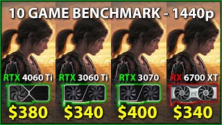 RTX 4060 Ti vs 3060 Ti vs 3070 vs RX 6700 XT  10 Game Benchmark 1440p [upl. by Miru]