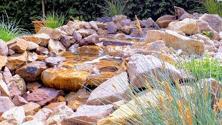 STREAM DETAIL BUILDSTART TO FINISHCOMPLETE WATER FEATURE GARDEN TUTORIALHOW TO DIY PONDLESS FALLS [upl. by Esialb676]