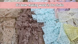 A week in the Studio dedicated to making Hair Bow Clips  Vlog 49  Golden Wattle Designs [upl. by Lucey532]