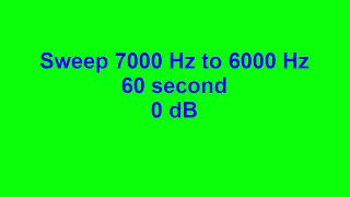 Sweep 7000 Hz to 6000 Hz 60 second 0 dB [upl. by Eidassac]