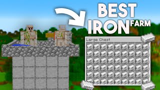 Best IRON Farm in Minecraft bedrock Tutorial 121 MCPEXboxPS4Nintendo SwitchWindows10 [upl. by Housum345]