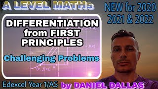 A level Challenging MATHs Differentiation from first principles questions and problems Edexcel HARD [upl. by Osana]