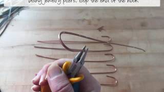 Tutorial  Fairy Garden Copper Wire Shepherd Hooks [upl. by Nolyak]