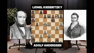 Adolf Anderssen vs Lionel KieseritzkyquotThe Immortal Gamequot [upl. by Hemingway]