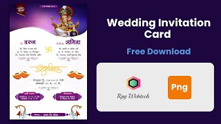 Lagna Patrika Editing  लग्न पत्रिका  Edit on RPG WEBTECH amp Png files for PicsArt  Wedding Card [upl. by Arte474]