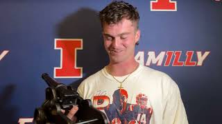 Purdue postgame Illini QB Luke Altmyer interview [upl. by Lleda384]