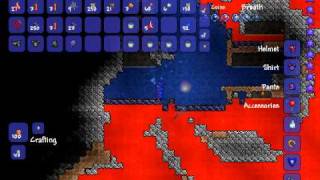 Terraria  Fastest way to get obsidian 1500 1h [upl. by Dorinda]