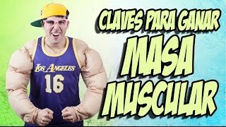 Cómo GANAR MASA MUSCULAR 💪 3 PILARES BÁSICOS para coger MÚSCULO Y VOLUMEN [upl. by Valleau]