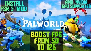 how to install fsr 3 in palworld with easy tutorial mod linkfps test [upl. by Mezoff]