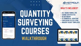 Quantity Surveying Courses  Step by Step Walkthrough [upl. by Nueormahc]