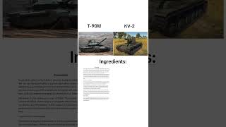 KV2 vs T90M ingredients shorts warthunder ingredients trending [upl. by Dedra]