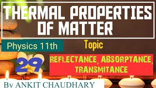 REFLECTANCE ABSORPTANCE TRANSMITTANCE 🔥  Thermal Properties of Matter Part 29  Class 11 Physics [upl. by Reiko]