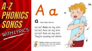 Jolly Phonics –Learn Phonics Rhymes A to Z  Phase II  ABC song with lyrics in description [upl. by Mandle575]