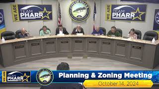 Planning and Zoning Meeting  October 14 2024  City of Pharr [upl. by Hanshaw632]