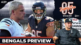 Cole Kmet previews the BearsBengals joint practice and preseason game  The Eighty Five [upl. by Atinal]