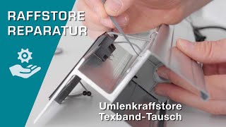 Raffstore Texband Tausch bei UMLENKRAFFSTOREN von Schlotterer [upl. by Lorou980]