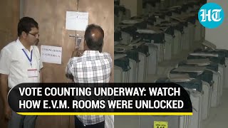 Election Result Vote Counting Begins Watch How EVM Strong Rooms Were Opened Candidates At Temples [upl. by Yerxa]